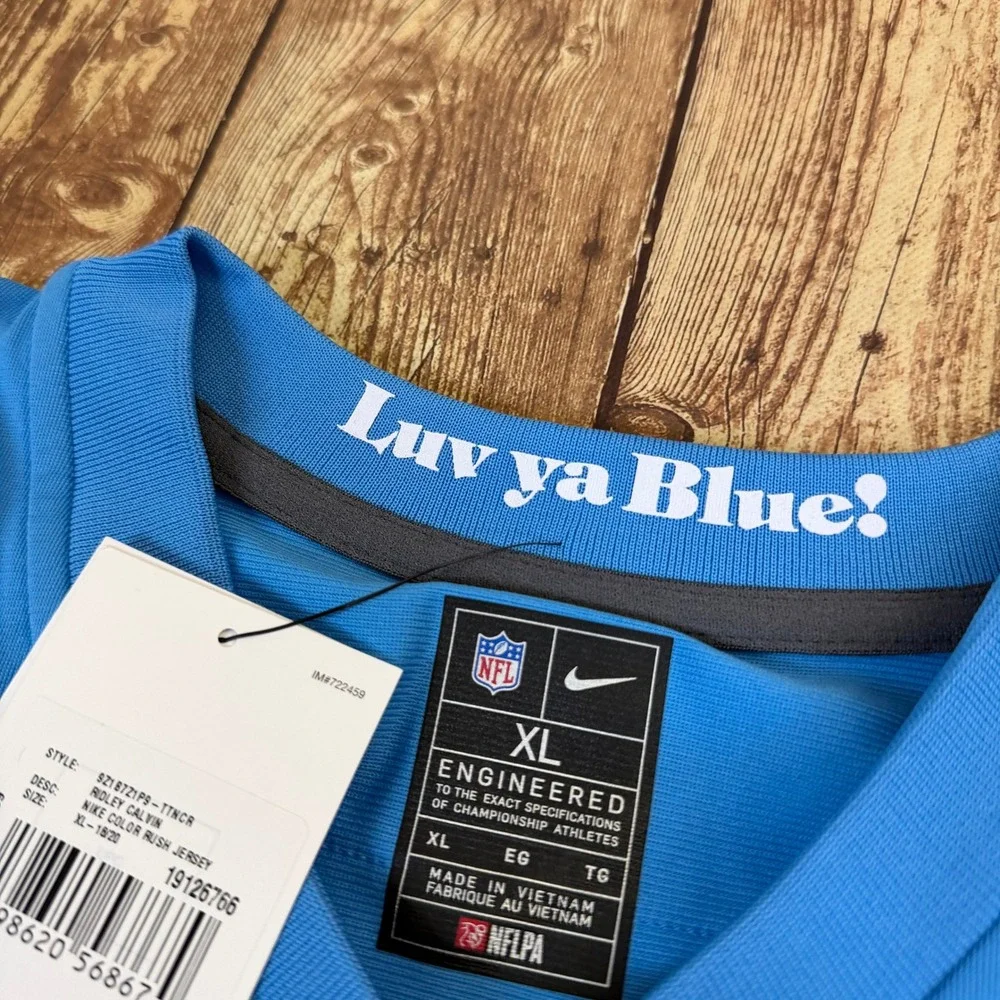 Nike Calvin Ridley Tennessee Oilers Jersey Kids Extra Large Blue Color Rush NWT